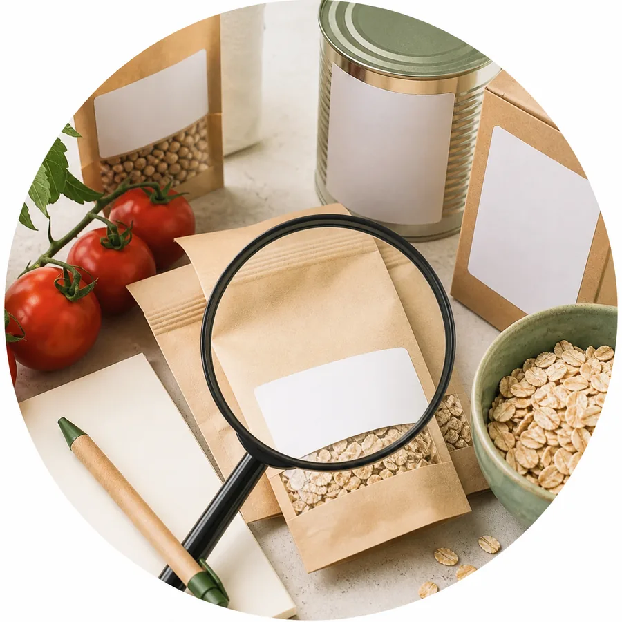 Ingredienti e confezioni per leggere le etichette alimentari